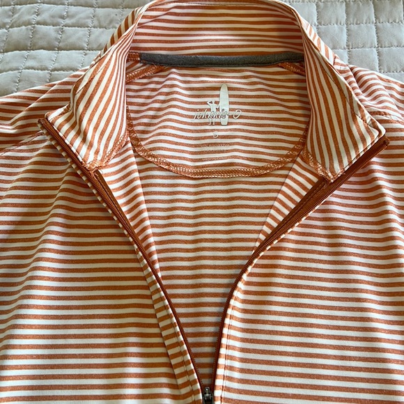johnnie-O Other - Men’s small Johnnie O orange and white striped pullover